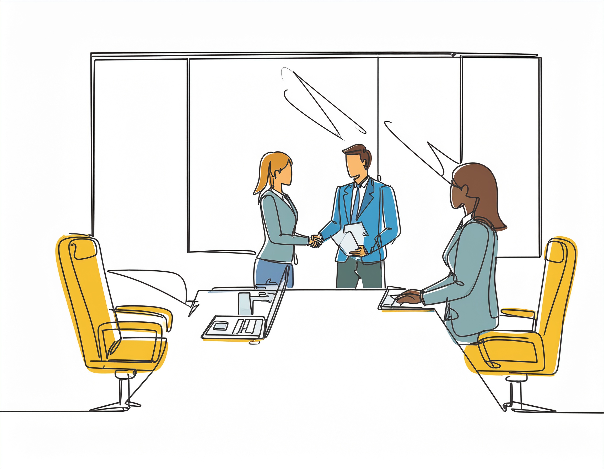 office handshake