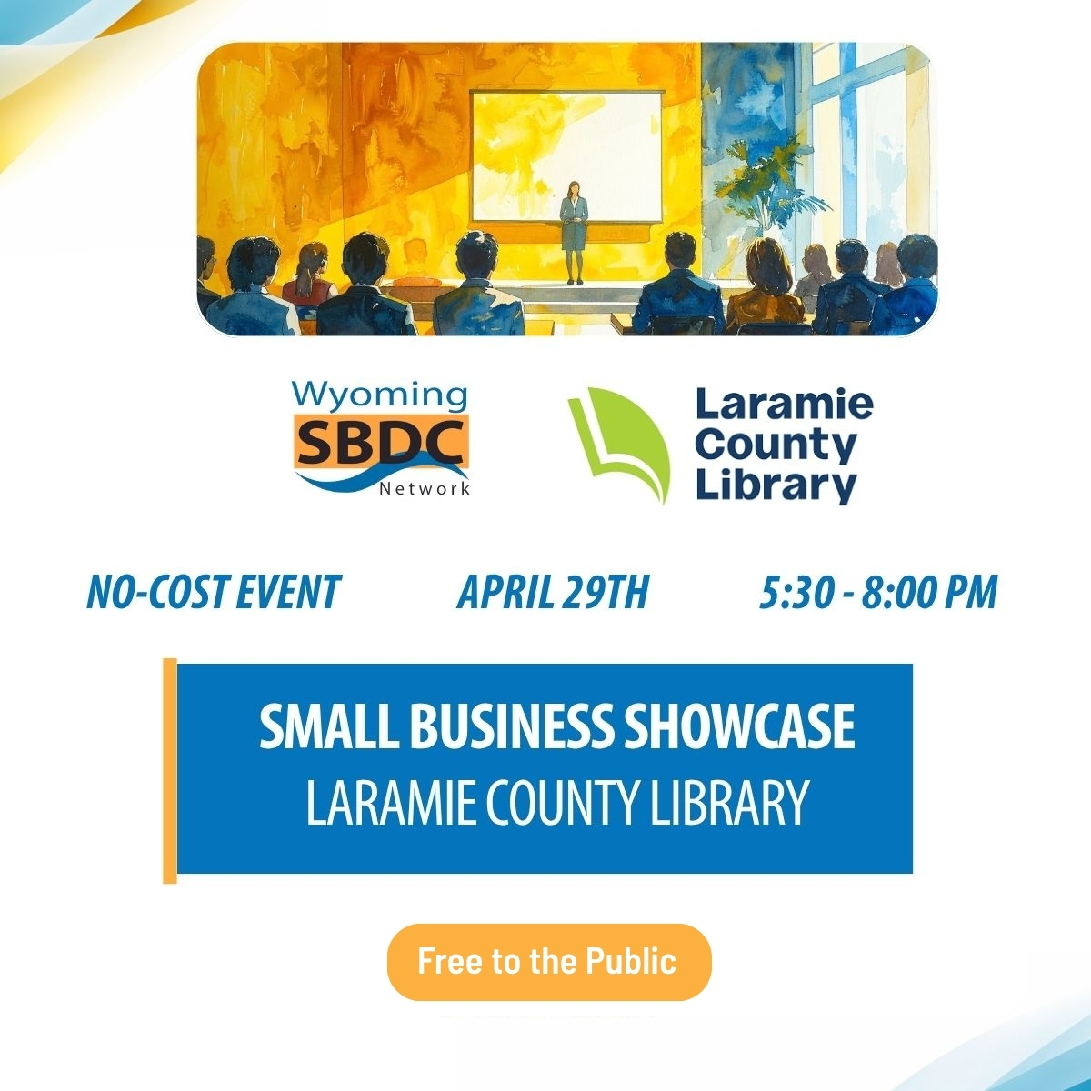 a woman presenting in front of a room, event details