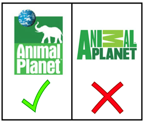 Correct: Animal Planet Logo from 2006-2008. Incorrect: Animal Planet logo from 2008-2016.