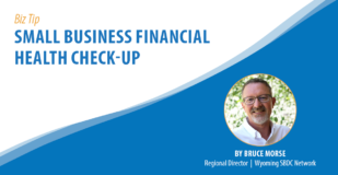 Biz Tip: Small Business Financial Health Check-Up. By Bruce Morse, Regional Director, Wyoming SBDC Network.