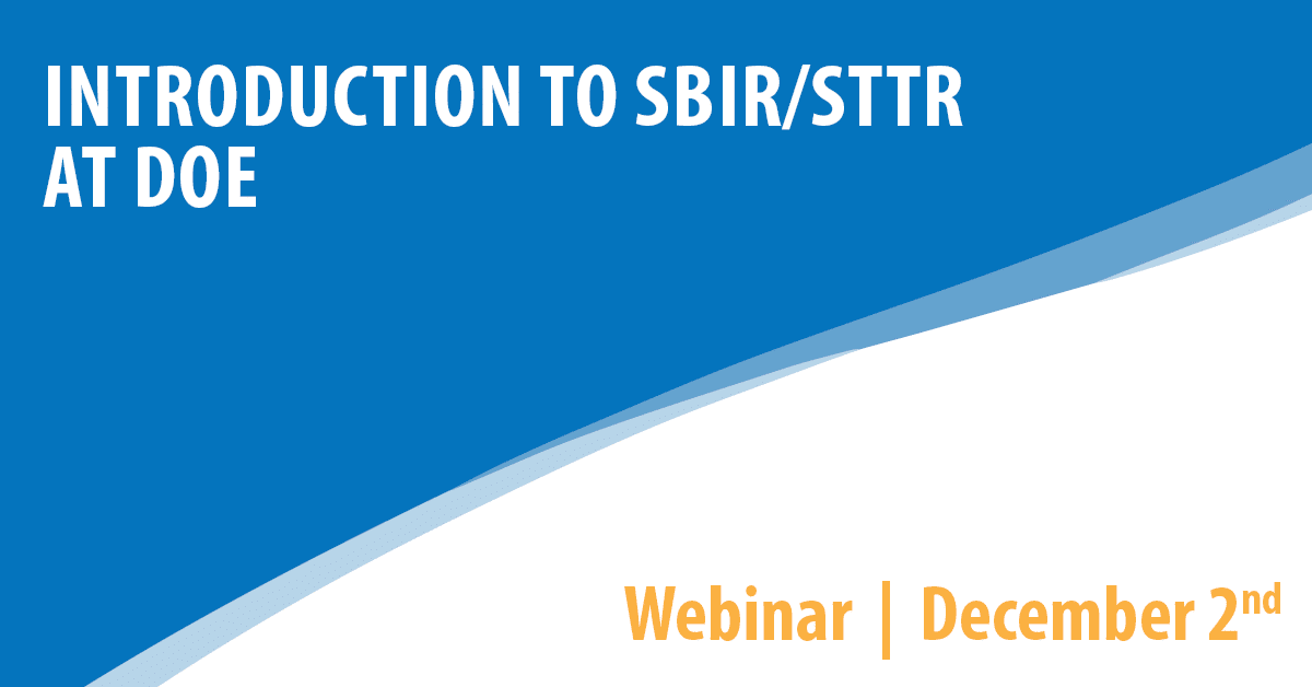 Introduction to SBIR/STTR at DOE Wyoming Small Business Development