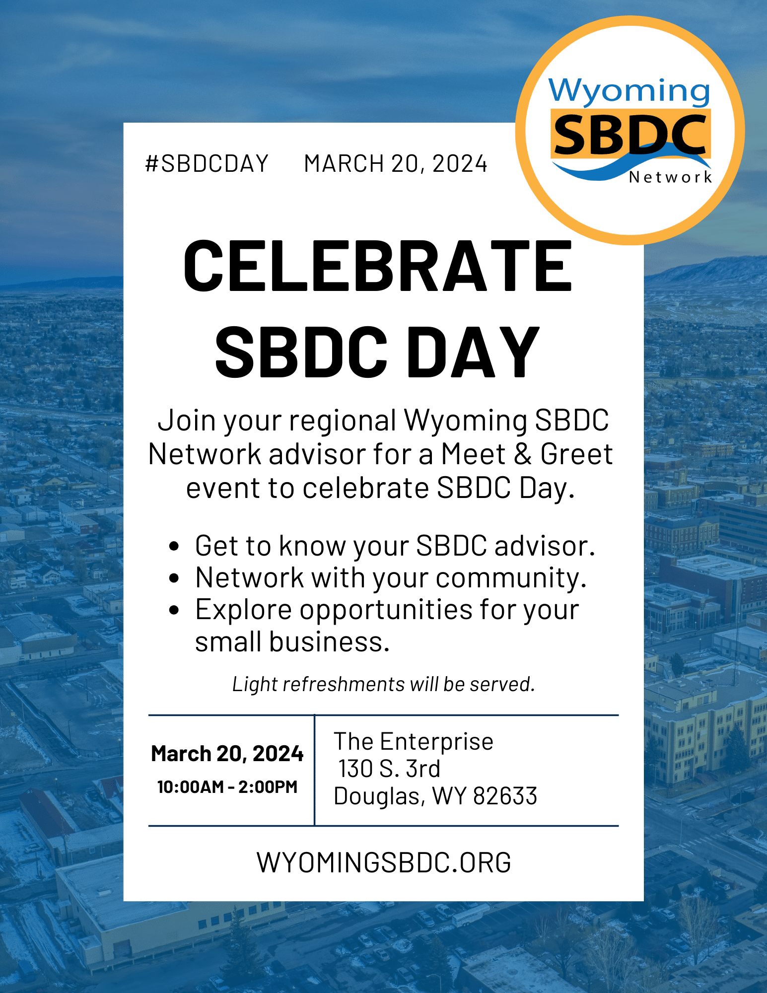 SBDC Day Meet & Greet Celebration Douglas Wyoming Small Business